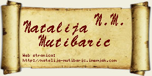 Natalija Mutibarić vizit kartica